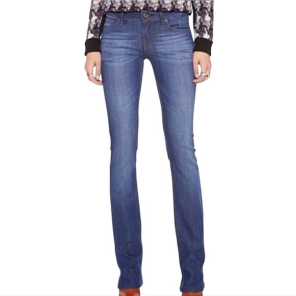 DL1961 Cindy Low Rise Rhythm Wash Stretch Slim Boot Cut Jeans Size 25 - Picture 1 of 12